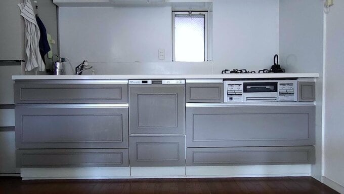 【After】ニュアンスグレーのおしゃれなキッチンに