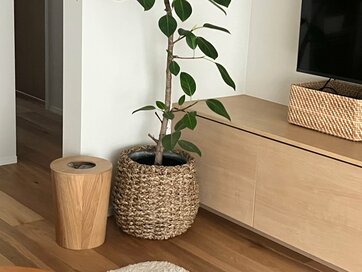 極力減らしていたけれど…。3人家族、転勤6回の引っ越しで「あえてゴミ箱を増やして」快適に