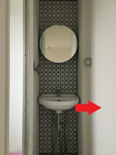 折りたたみ棚の設置位置