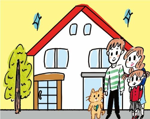 イラスト家族と家