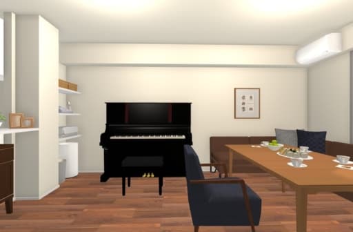 引き算インテリアによって、壁にも余白が生まれた