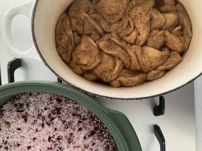 おいなりさんとお米