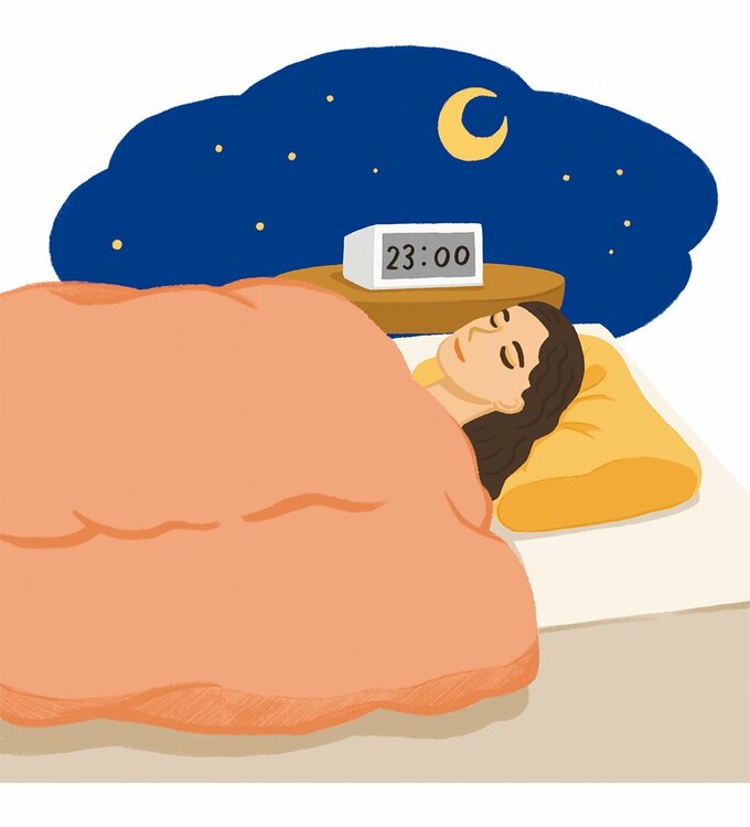 ぐっすり眠る女性