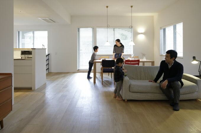 リノベ後のリビングダイニング