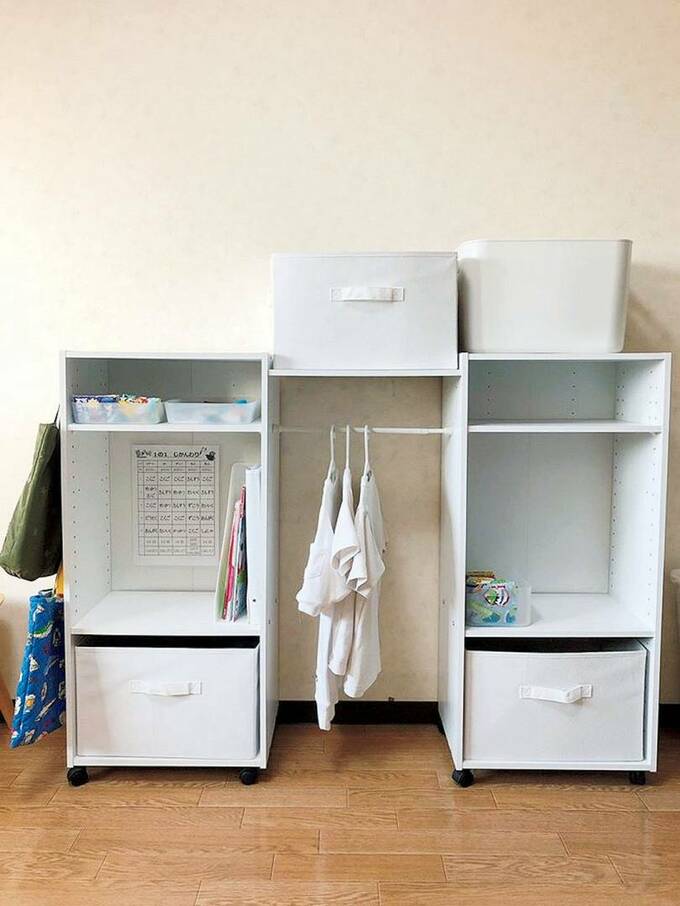 ニトリのカラーボックスと収納ボックス