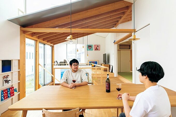 北側に配置したダイニング
