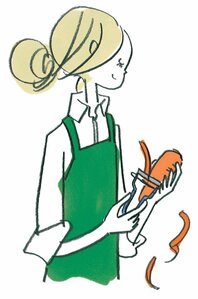 ニンジンは皮を薄くむき、油を使って調理する