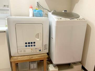 縦型洗濯機と乾燥機をW使い。家電フル活用で家事時間を減らす