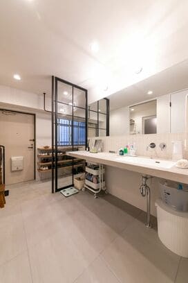 住宅事例集：朝のテンションを上げる、おしゃれな洗面所をつくろう