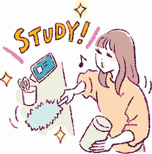 【写真】「STUDY」と入ったイラスト