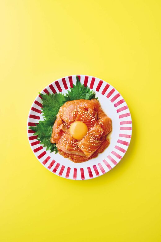 超簡単なサーモンユッケ風おつまみ