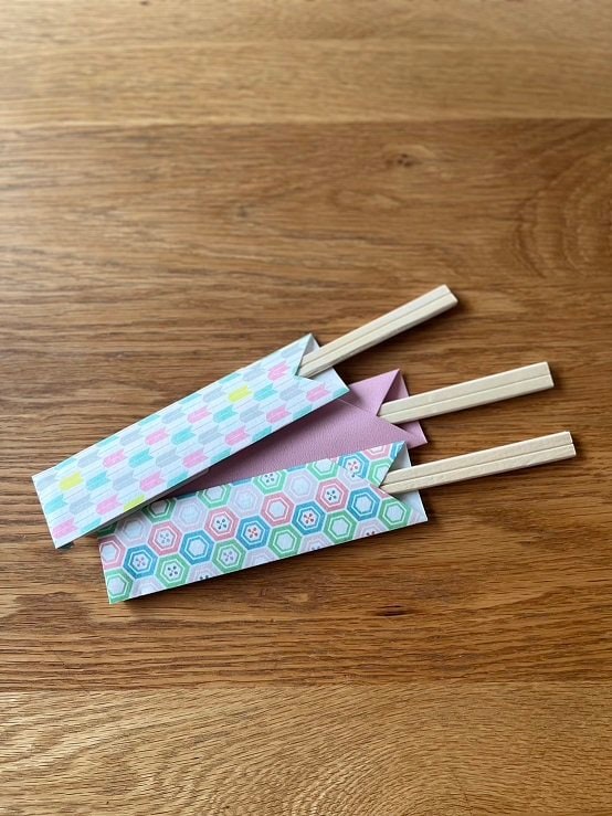 割り箸の箸袋を手作り