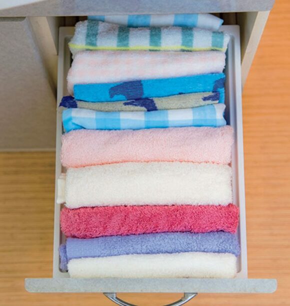 タオル引き出しに