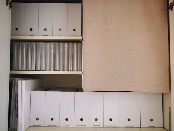 区切りのない収納庫