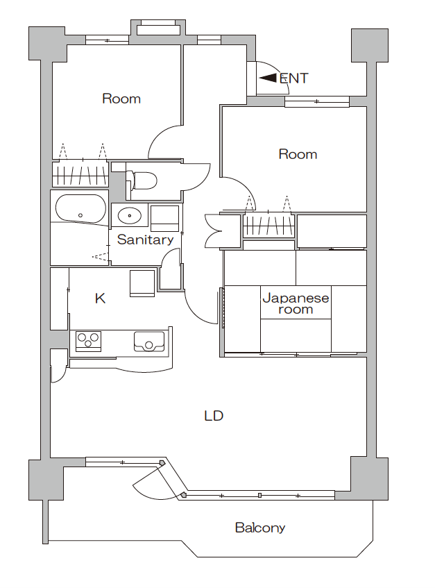 リノベーション前の間取り図