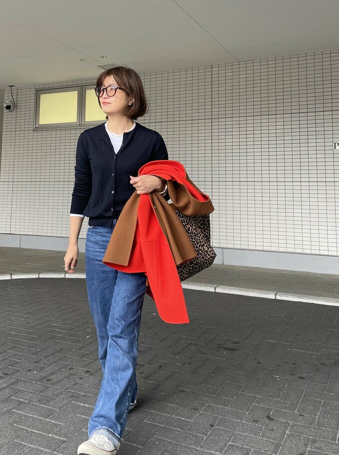 河村さん寒い日の春コーデ1