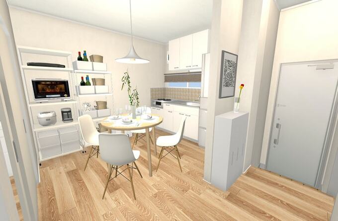 家具を替えれば動きやすくスッキリしたダイニングキッチンになる