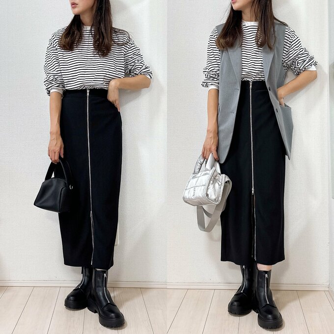 カットソー合わせ