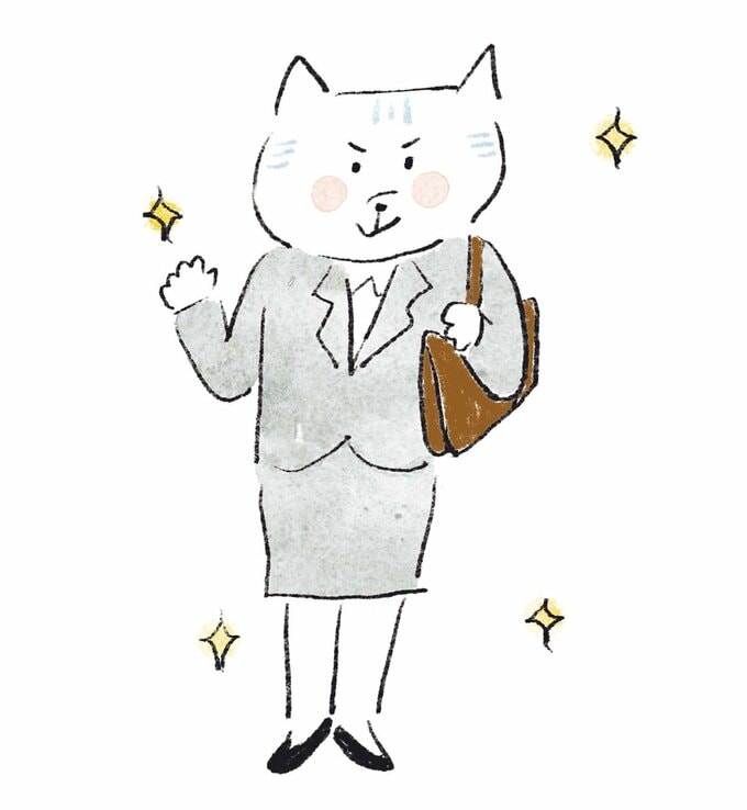 スーツ着るネコ