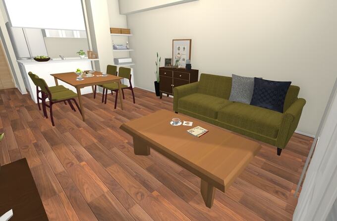 移動したテレビの位置から見たLD