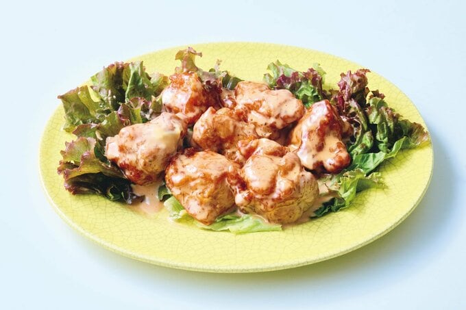 冷凍から揚げでエビマヨ風