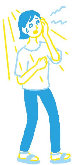 イラスト暑い女性