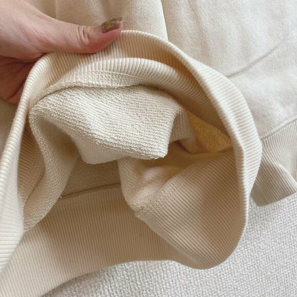 スウェットオーバーサイズプルパーカ裏