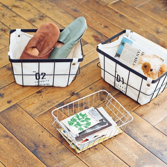 ファブリックワイヤーバスケット