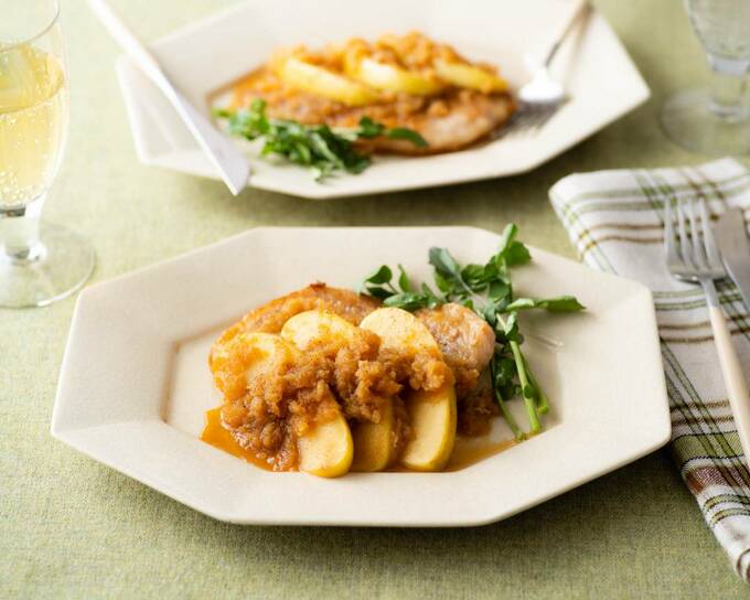 豚肉とリンゴのソテー