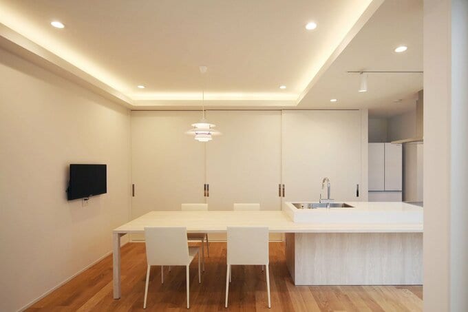 間接照明を組み合わせる