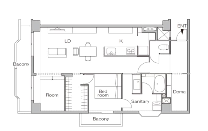 リノベーション後の間取図