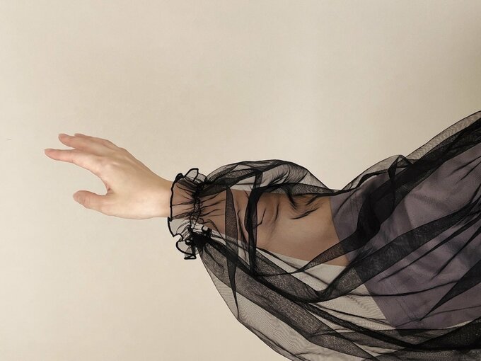 チュールワンピース