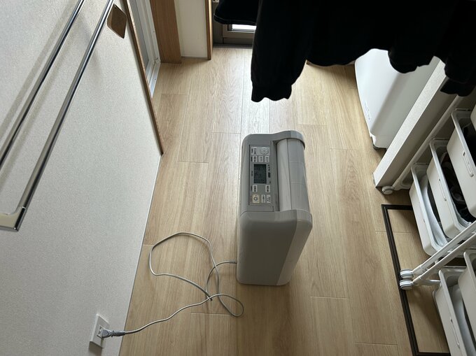 除湿機を置く場所には、コンセントを忘れずに