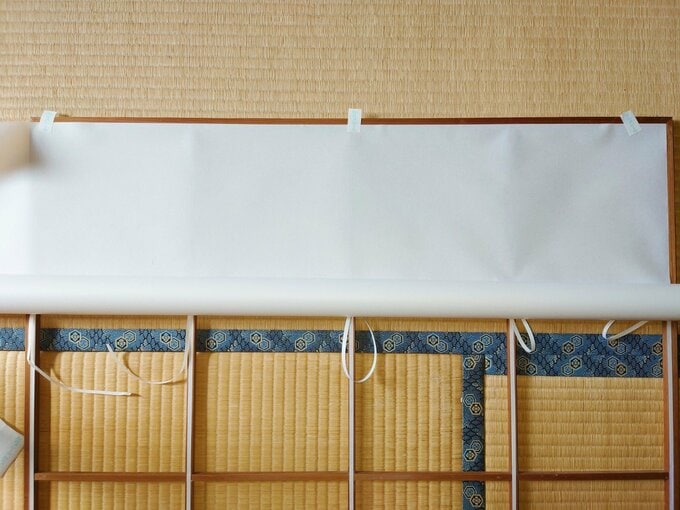 障子専用の両面テープで貼り替え