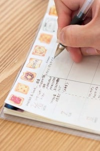 その日につくったメニューを記入する