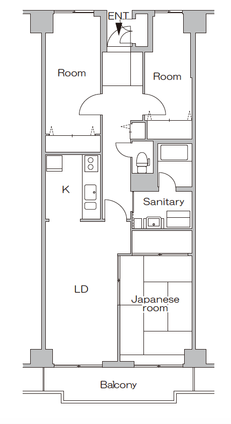 リノベーション前の間取り図