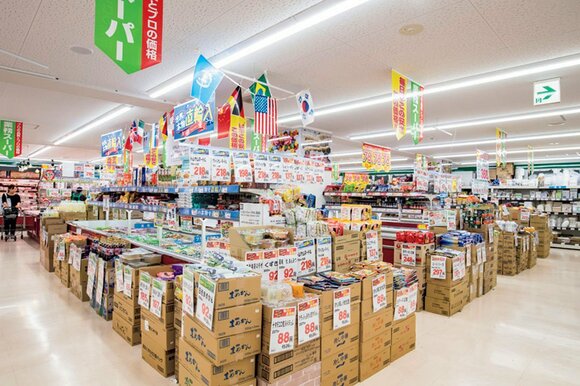 スーパー段ボール陳列