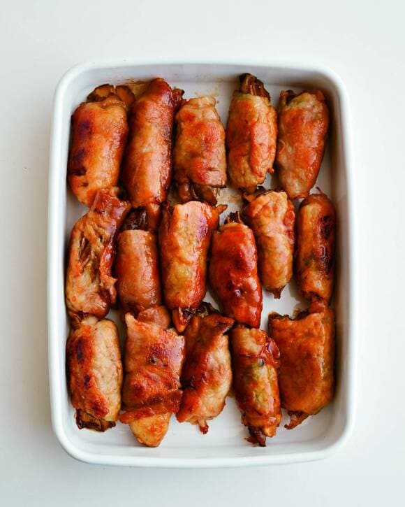 キノコの肉巻き