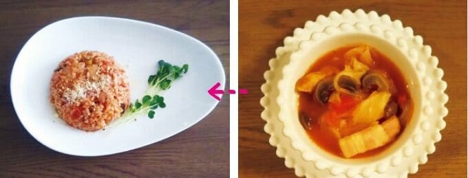 コンソメスープからリゾットにリメイク