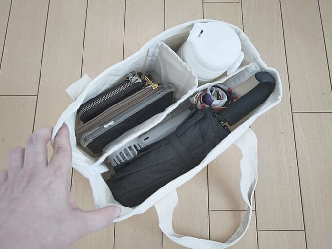 仕切りが3つあってうれしい