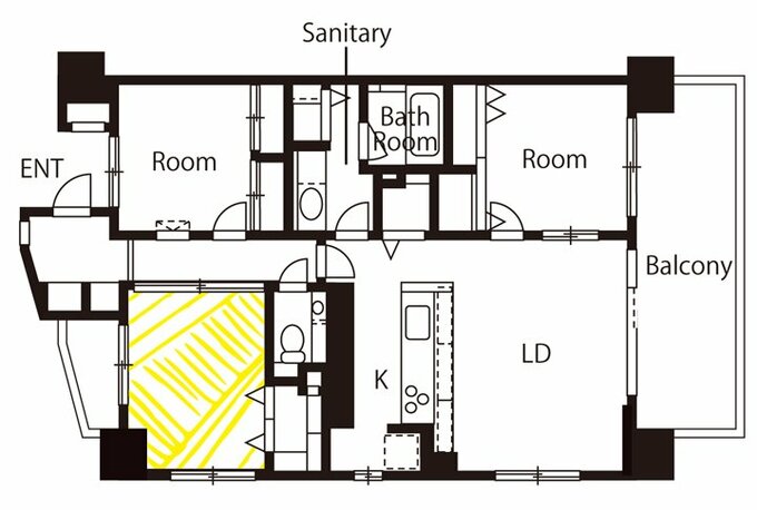 リノベーション後の間取り図