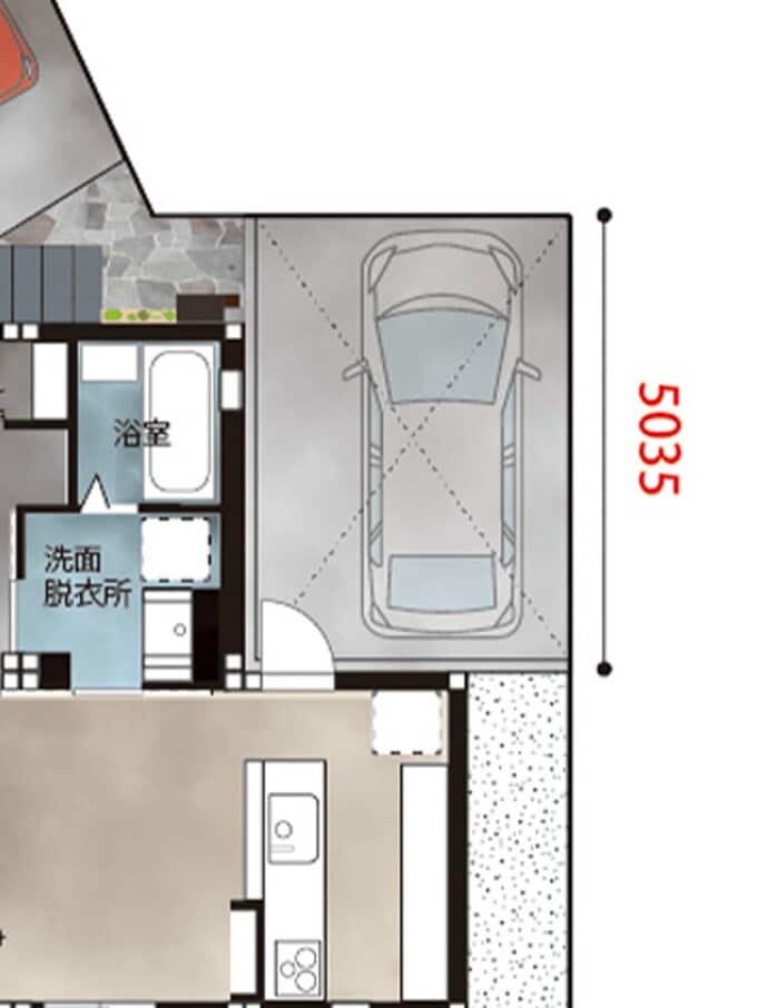 駐車場の奥行き