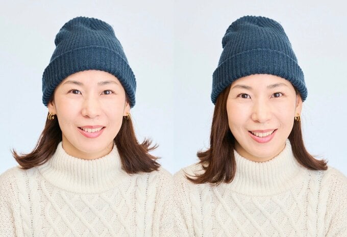帽子の毛先比較