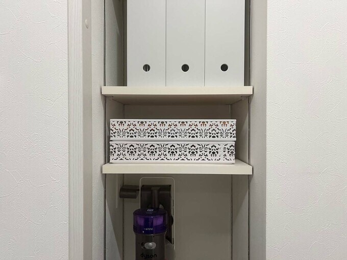 掃除機収納の上部の収納