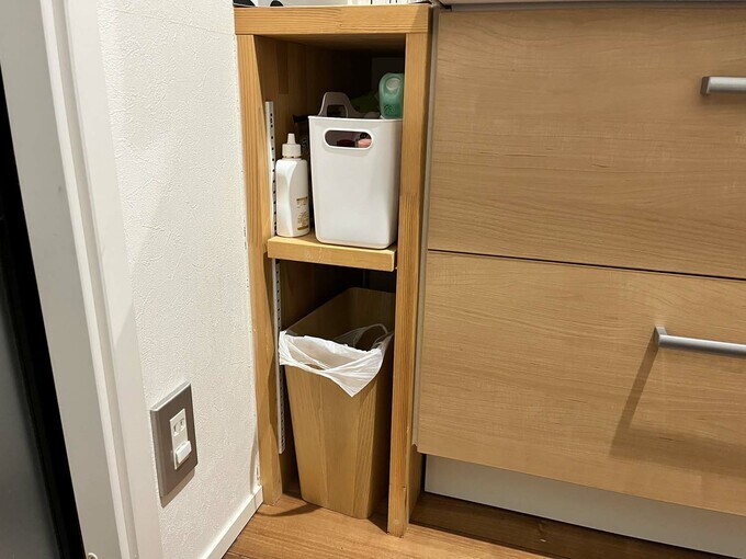 洗面台のゴミ箱スペース