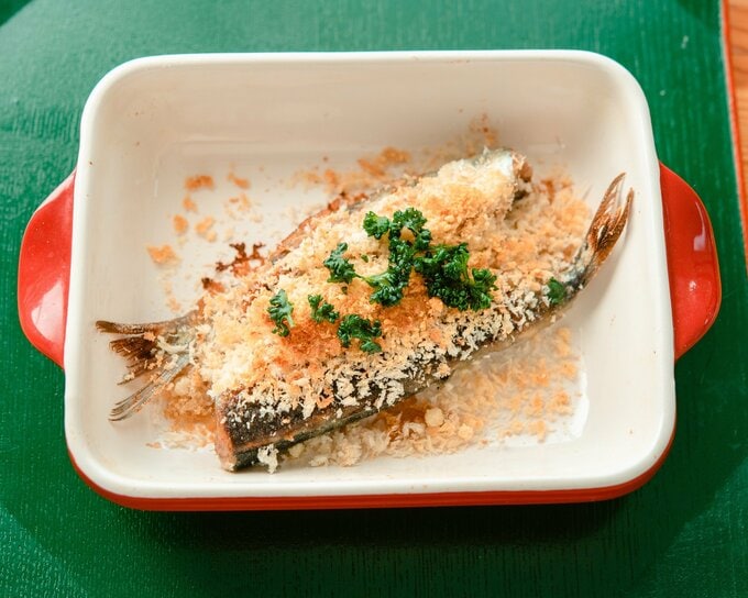 イワシのパン粉焼き
