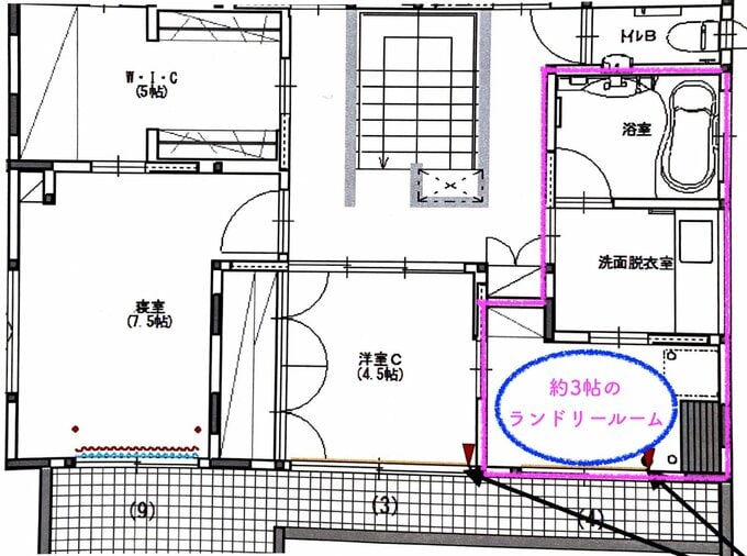 ランドリールームの位置