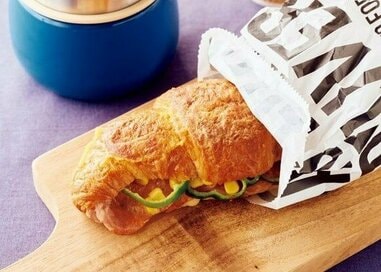 ベーコン＆チーズのクロックムッシュ弁当。コンポタ味がおいしい