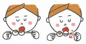 串のまま食べたいけれど、後半に苦戦【串団子】