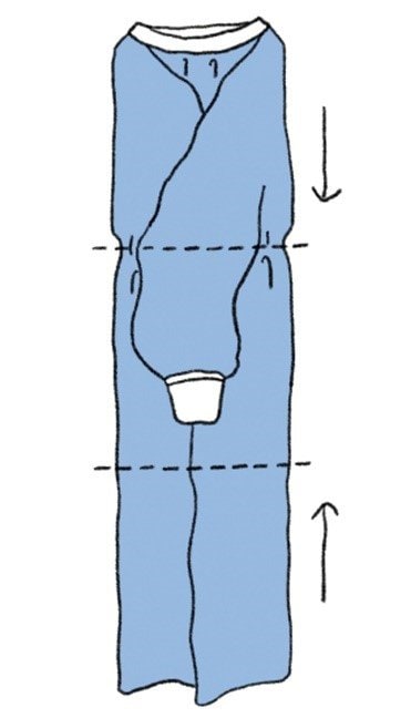 ワンピースを型崩れさせずたたむ図解2